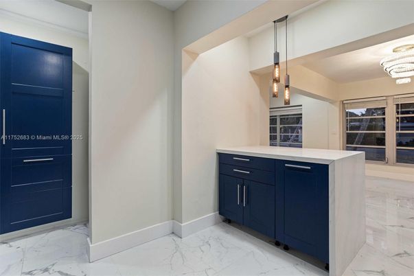 Interior, Kitchen, Marble, Pendant Lights