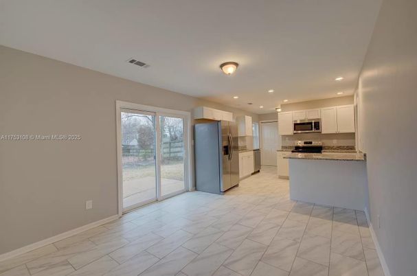 Interior, Kitchen, Marble, Recessed Lighting, Stainless Steel Appliances