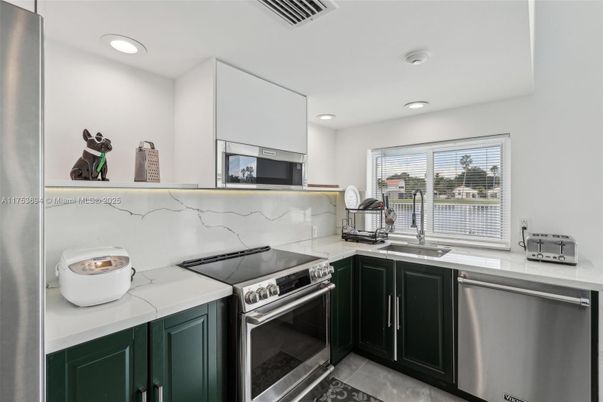 Interior, Kitchen, Recessed Lighting, Stainless Steel Appliances