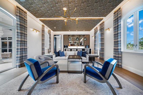 Interior, Living room, Pendant Lights, Wood Texture Flooring