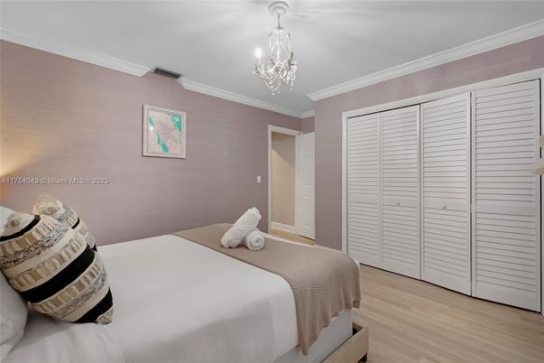 Bedroom, Chandelier, Interior, Wood Texture Flooring