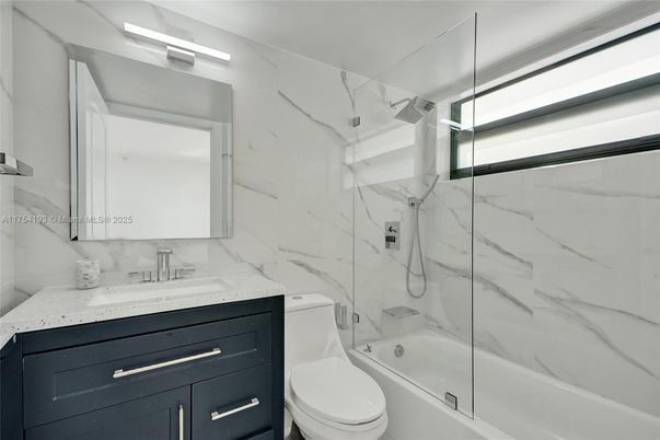 Bathroom, Glass Shower, Interior, Marble Walls