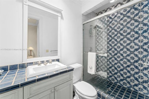 Bathroom, Glass Shower, Interior, Tile Countertops