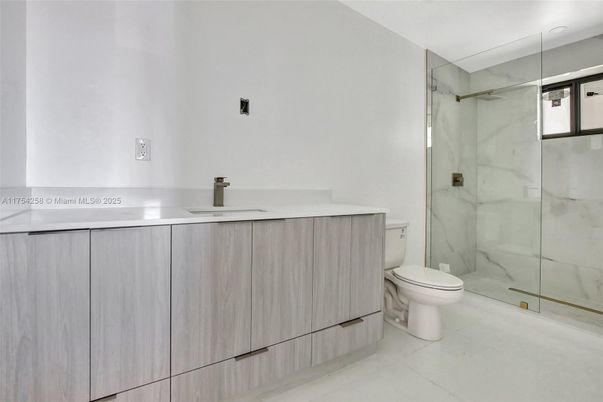Bathroom, Glass Shower, Interior, Marble Walls