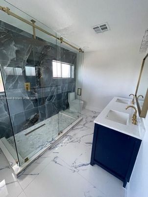 Bathroom, Glass Shower, Interior, Marble