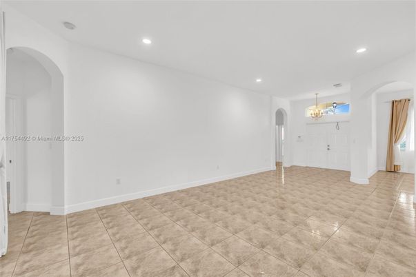 Chandelier, Empty room, Interior, Recessed Lighting