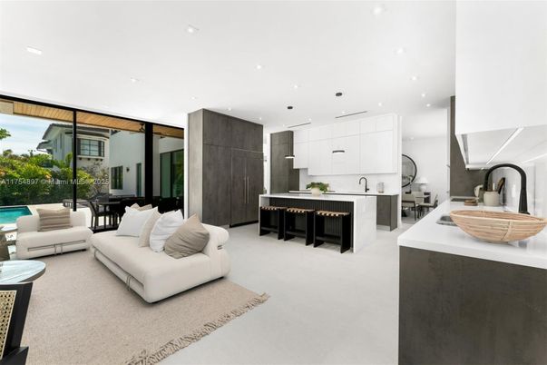 Dining room, Interior, Kitchen, Living room, Recessed Lighting, Stainless Steel Appliances