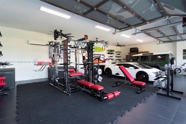 Fitness Equipment, Garage, Gym, Interior, Recessed Lighting