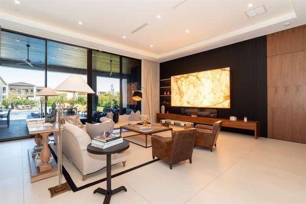 Interior, Living room, Recessed Lighting
