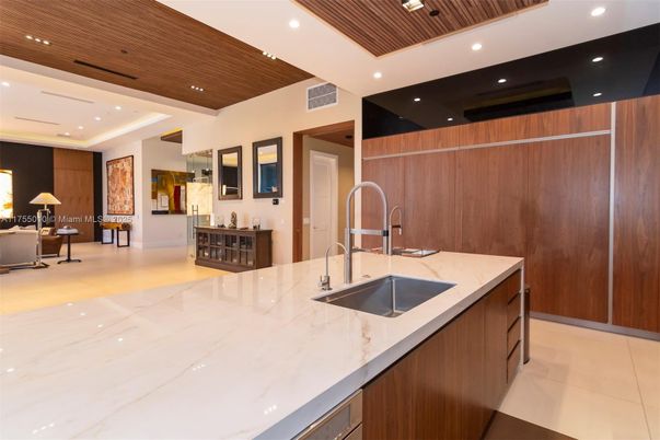 Interior, Kitchen, Recessed Lighting, Stainless Steel Appliances, Wooden Ceilings