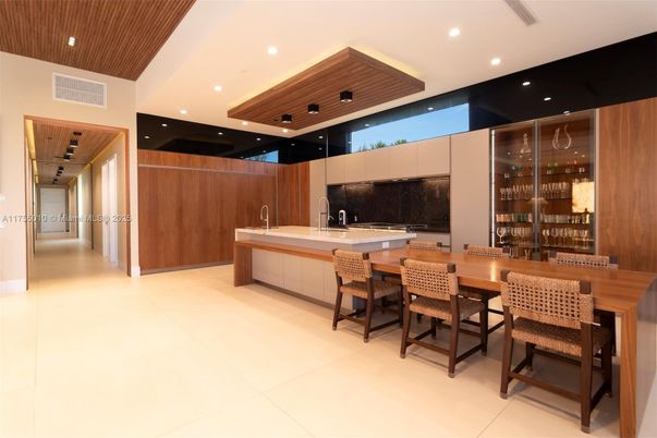 Interior, Kitchen, Recessed Lighting, Wooden Ceilings