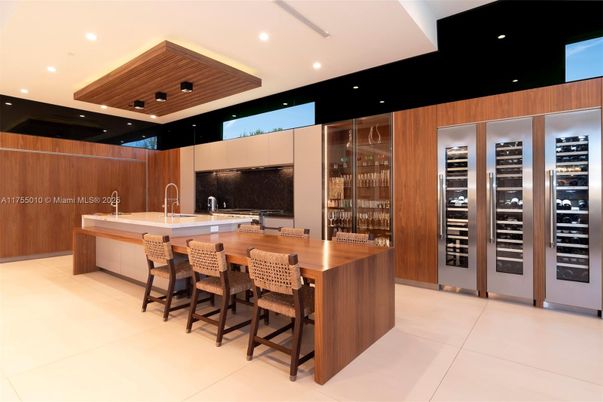 Interior, Kitchen, Recessed Lighting, Stainless Steel Appliances, Wooden Ceilings