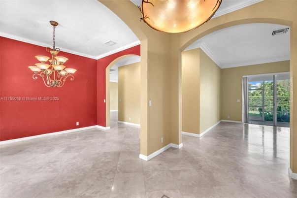 Chandelier, Empty room, Interior