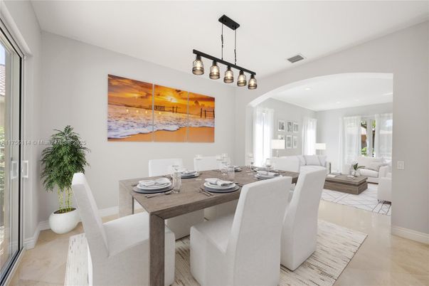 Dining room, Interior, Living room, Pendant Lights, Recessed Lighting