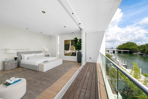 Bedroom, Interior, Recessed Lighting, Water, Wood Texture Flooring