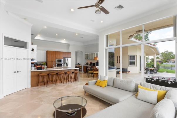 Dining room, Interior, Kitchen, Living room, Recessed Lighting, Stainless Steel Appliances