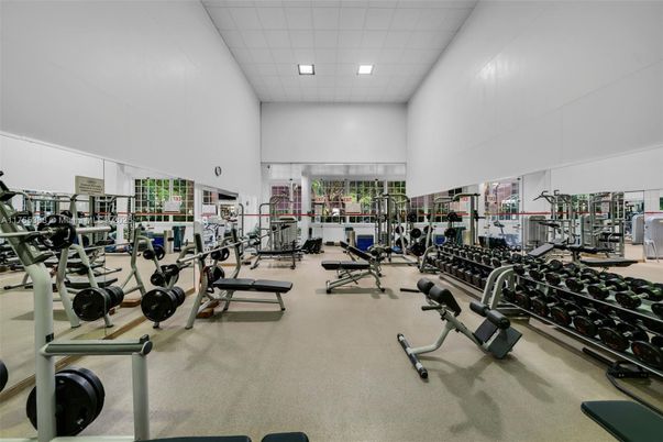 Fitness Equipment, Gym, Interior, Recessed Lighting
