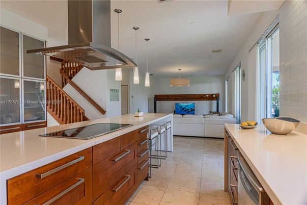 Interior, Kitchen, Living room, Pendant Lights, Stainless Steel Appliances
