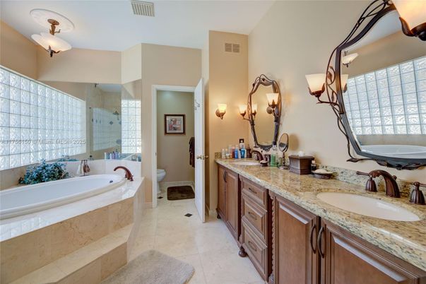 Bathroom, Dual Sink Vanities, Glass Shower, Interior
