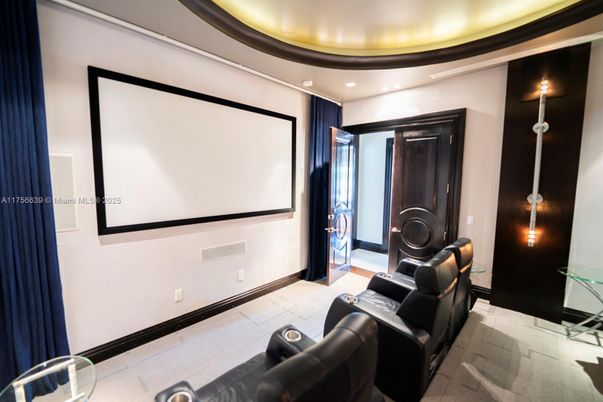 Home Theatre Room, Interior, Projection Screen, Recessed Lighting, Theatre Room