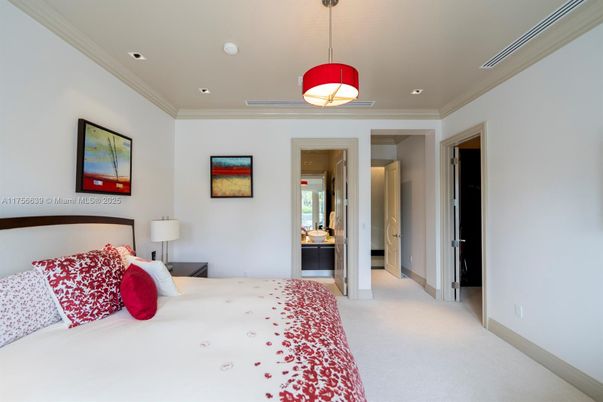 Bedroom, Interior, Pendant Lights, Recessed Lighting