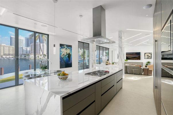 Interior, Kitchen, Pendant Lights, Recessed Lighting, Stainless Steel Appliances, Water