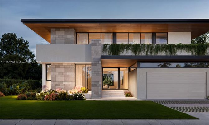 Attached, Exterior, Facade, Modern