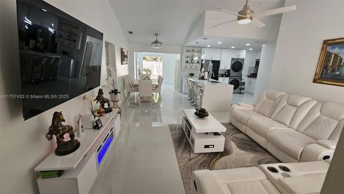 Dining room, Interior, Kitchen, Living room, Recessed Lighting