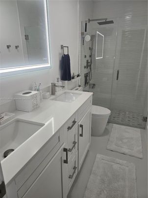 Bathroom, Dual Sink Vanities, Glass Shower, Interior
