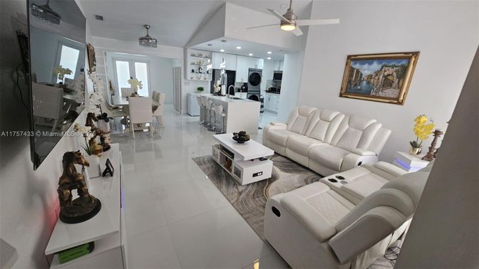 Dining room, Interior, Kitchen, Living room, Recessed Lighting