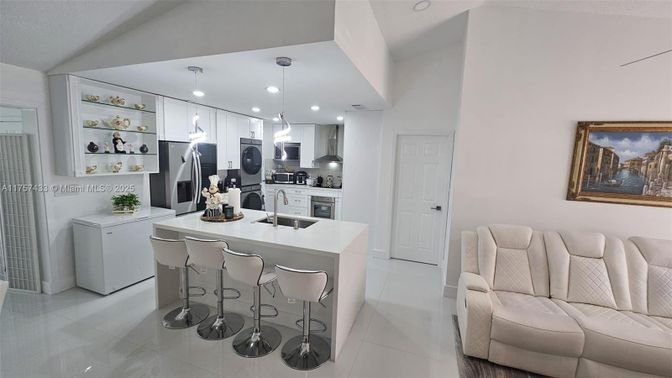 Interior, Kitchen, Pendant Lights, Recessed Lighting, Stainless Steel Appliances