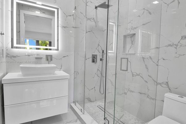 Bathroom, Glass Shower, Interior, Marble, Marble Walls