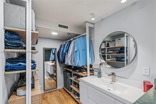 Interior, Recessed Lighting, Walk-in Closets, Wood Texture Flooring