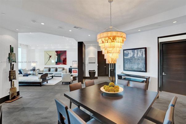 Chandelier, Dining room, Interior, Living room, Recessed Lighting
