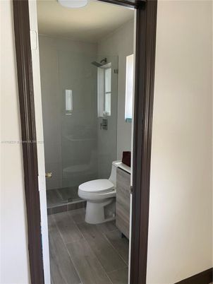 Bathroom, Glass Shower, Interior, Wood Texture Flooring