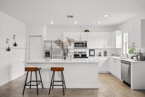 Interior, Kitchen, Recessed Lighting, Stainless Steel Appliances