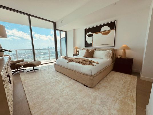 Bedroom, Interior, Water, Wood Texture Flooring
