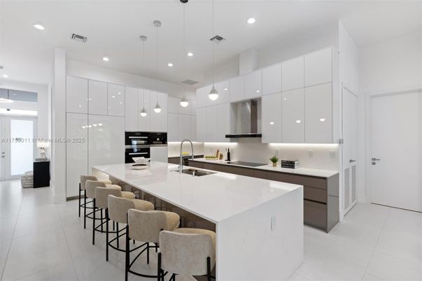 Interior, Kitchen, Pendant Lights, Recessed Lighting, Stainless Steel Appliances