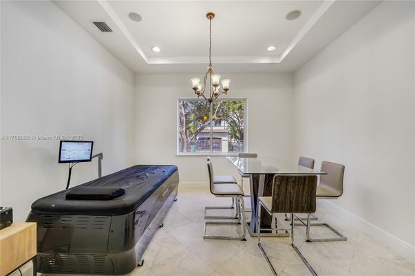 Chandelier, Dining room, Interior, Recessed Lighting