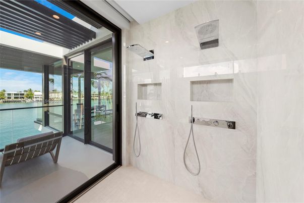 Bathroom, Interior, Marble Walls, Water