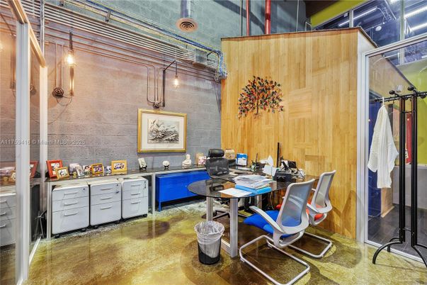 Home Office, Interior, Stone Walls
