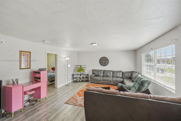 Home Office, Interior, Living room, Recessed Lighting, Wood Texture Flooring