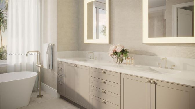 Bathroom, Dual Sink Vanities, Free Standing Baths, Interior