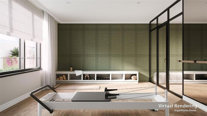 Fitness Equipment, Interior, Wood Texture Flooring