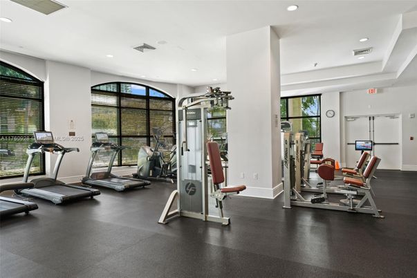 Fitness Equipment, Gym, Interior, Recessed Lighting