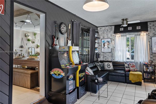 Interior, Living room, Stone Walls