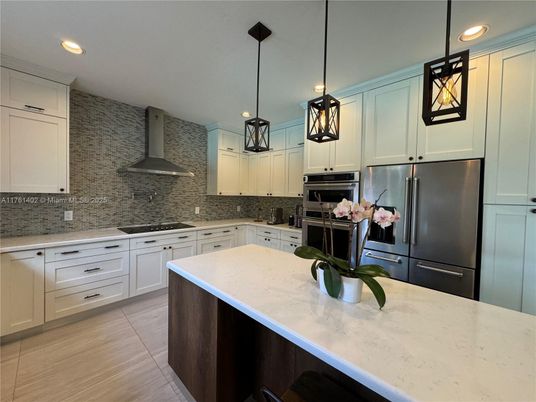 Interior, Kitchen, Pendant Lights, Recessed Lighting, Stainless Steel Appliances