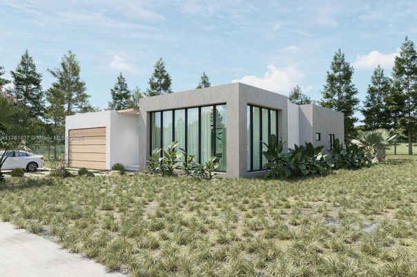Backyard, Exterior, Facade, Modern