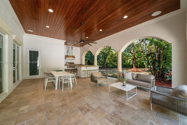 Exterior, Recessed Lighting, Wooden Ceilings