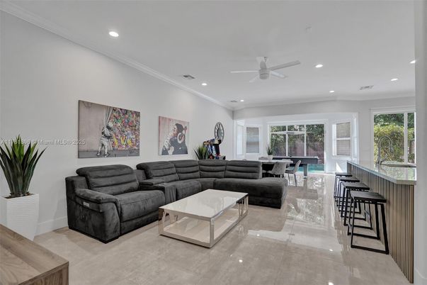 Interior, Living room, Recessed Lighting
